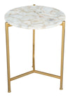 Agate and Gold Iron Side Table For Home And Office