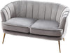 2- Seat Contemporary Velvet Chair Sofa For Living Room