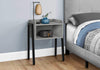 Rectangular Grey and Black Metal Accent Table For Home And Office\