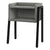 Rectangular Grey and Black Metal Accent Table For Home And Office