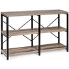 3-Tier Rustic Console Table with Shelves For Home