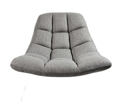 Brushed Steel Light Grey Soft Textured Fabric Chair For Home And Office