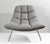 Brushed Steel Light Grey Soft Textured Fabric Chair For Home And Office