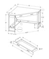 Brown Corner Computer Writing Desk Table For Home And Office