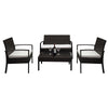 4 pcs Rattan Patio Furniture Set For Outdoor