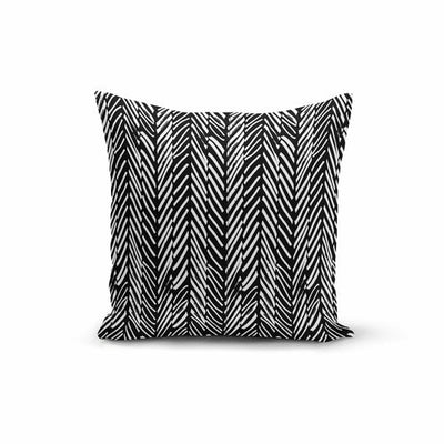 Abstract Lines Black Pillow Cover For  Bedroom, Home , Office