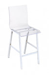 Acrylic Chrome Counter Height Chair - Privè Home Goods