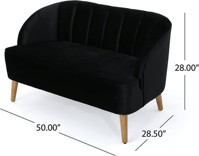 Modern Black Velvet Sofa For Living Room And Bedroom