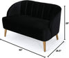 Modern Black Velvet Sofa For Living Room And Bedroom