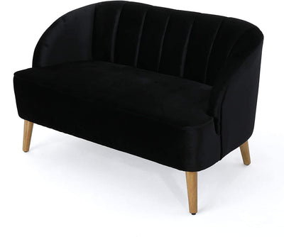 Modern Black Velvet Sofa For Living Room And Bedroom