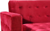 Red Velvet Convertible L Shape Sofa Sleeper Bed