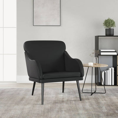 Armchair Black Faux Leather - Privè Home Goods