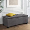 Artiss Large Fabric Storage Ottoman - Grey - Privè Home Goods