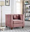 Arvilla Mid Century Velvet Upholstered Chesterfield Sofa For Living Room