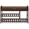 Bamboo Shoe Storage Bench For Bedroom Living Room