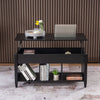 Black Lift up Coffee Table with Storage Shelf/Hidden Compartment - Privè Home Goods