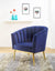 Modern Blue Accent Velvet Chair For Indoor Bedrooms