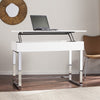 Classic White Adjustable Height Desk For Home Office Workspace