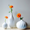 Textured Porcelain Vases Set Home Office Decoration