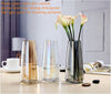 Contemporary Crystal Grey Clear Glass Vase - Privè Home Goods