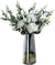 Contemporary Crystal Grey Clear Glass Vase