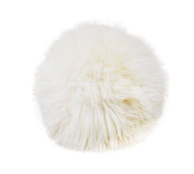 Decorative Round Furry Wool Pillow Cushion