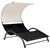 Double Sun Lounger With Canopy For Outdoor