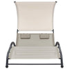 Double Sun Lounger With Canopy For Outdoor