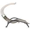 Double Sun Lounger With Canopy For Outdoor