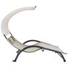 Double Sun Lounger With Canopy For Outdoor