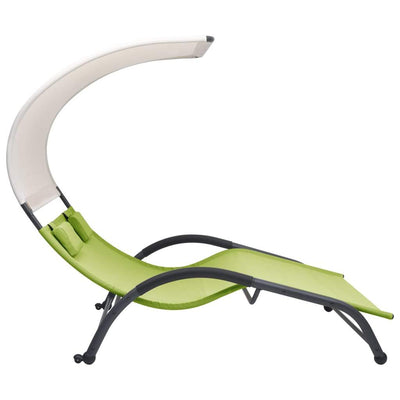 Double Sun Lounger With Canopy For Outdoor