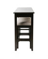 Espresso Finish Sofa Table with Two Bar Stools Home Decoration