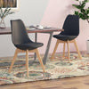 Mod Century Modern Style Furgle Black Set of  Dining Chair