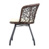 Round Rattan Patio Chair and Table  For  Home Outdoor Lawn Garden