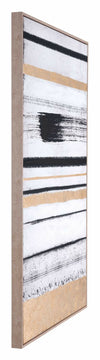 Gold & Black Brush Strokes Canvas Painting - Privè Home Goods