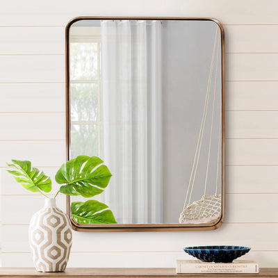 Golden Metal Hanging Wall Mirror Home Decoration