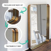 Golden Metal Hanging Wall Mirror Home Decoration