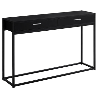 Grey & Black Finish Metal Accent Table For Home And Office