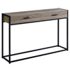 Grey & Black Finish Metal Accent Table For Home And Office