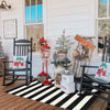 Handmade Black and White Striped Rug - Privè Home Goods