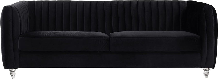 Velvet Contemporary Acrylic Plush Cushion Sofa Seat