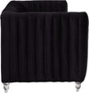 Velvet Contemporary Acrylic Plush Cushion Sofa Seat