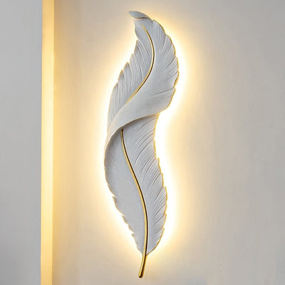 LED Feather Mount Wall Lamp Light Home Decoration