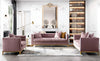 Pinkish Purple Tufted Velvet Down-Filled Living Room Sofa