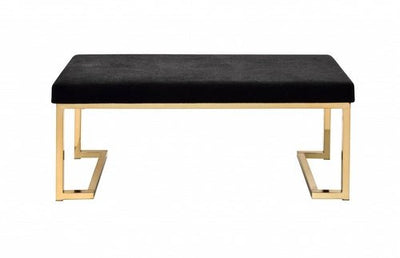 Modern Metal Base Bench with Champagne  For Home And Office