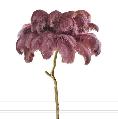 Luxury Ostrich Feather Standing Floor Lamp Decor Lighting