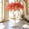 Luxury Ostrich Feather Standing Floor Lamp Decor Lighting