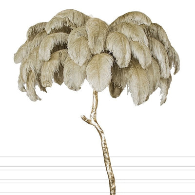 Luxury Ostrich Feather Standing Floor Lamp Decor Lighting