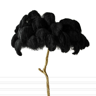 Luxury Ostrich Feather Standing Floor Lamp Decor Lighting