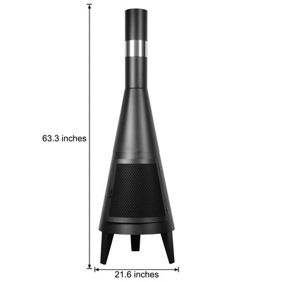 Modern Mesh Wood Chiminea Fireplace Outdoor Decor